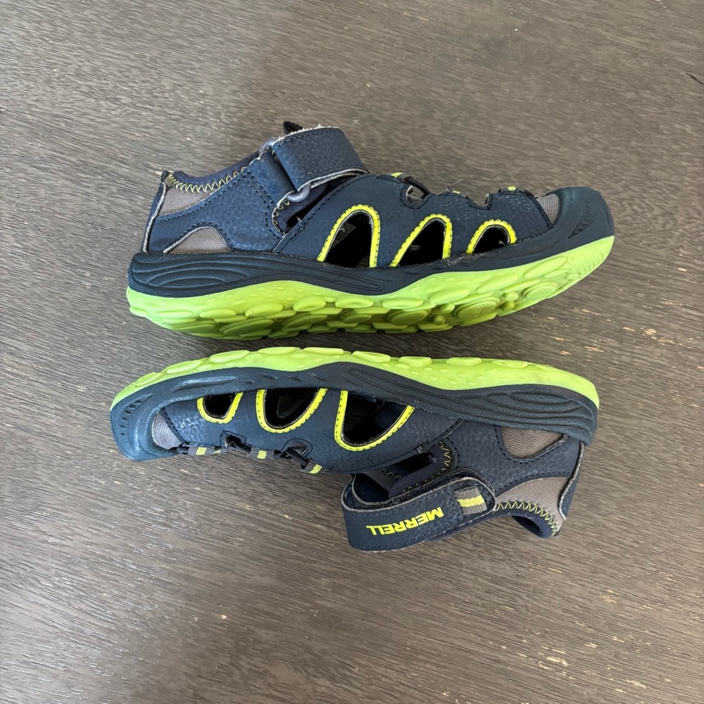 Merrell Kids' Navy and Neon Water Shoes - Picture 7 of 12